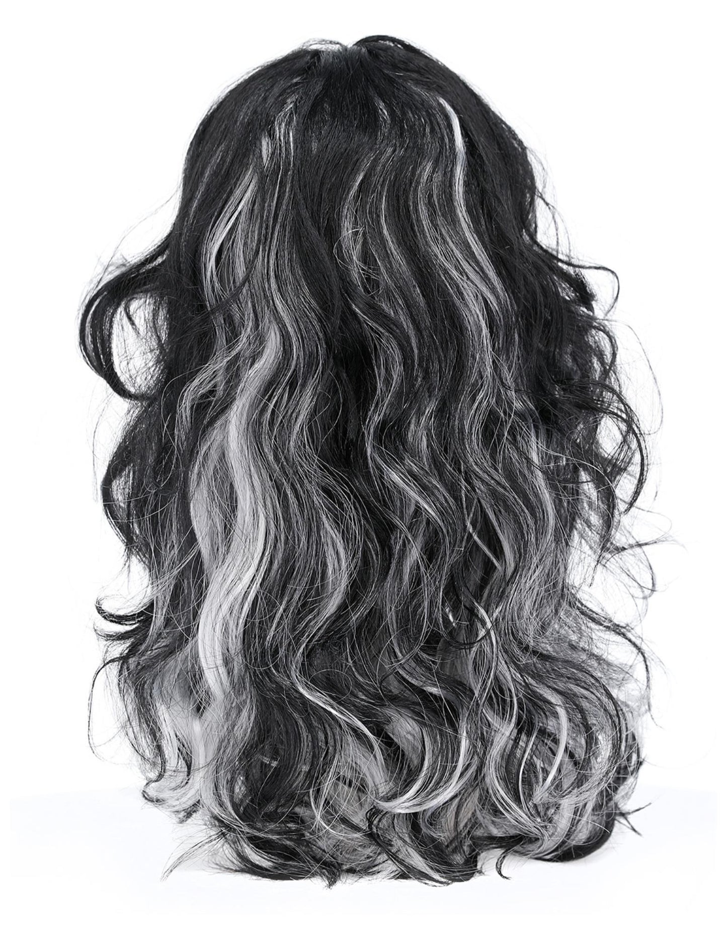 Черна перука с бели фитили на жените