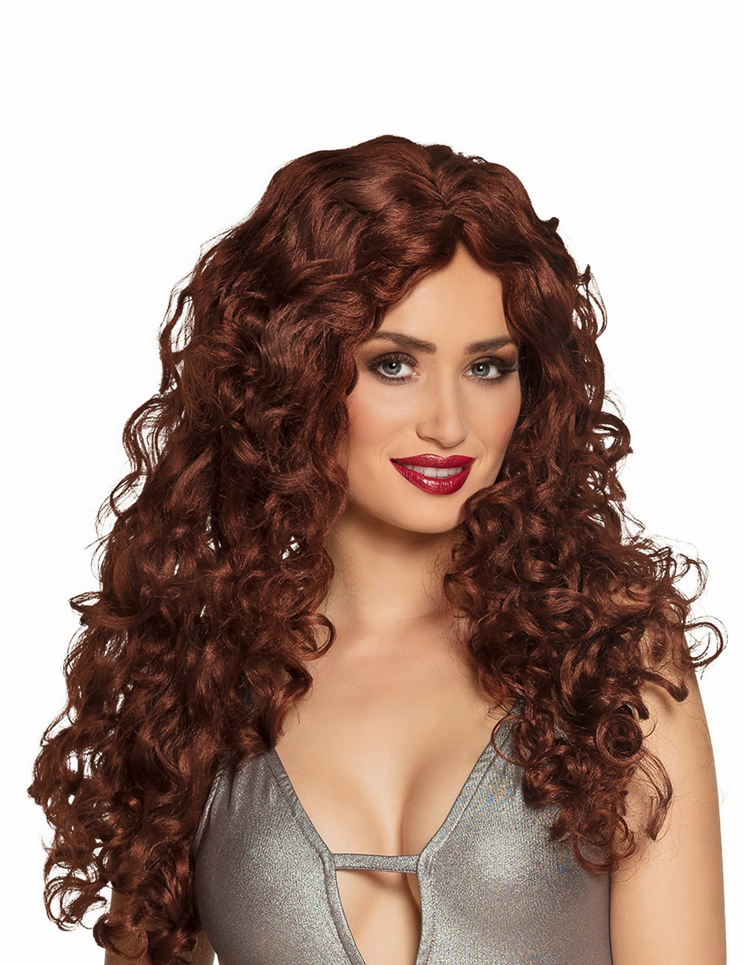 Redless Woman Red Long Wig