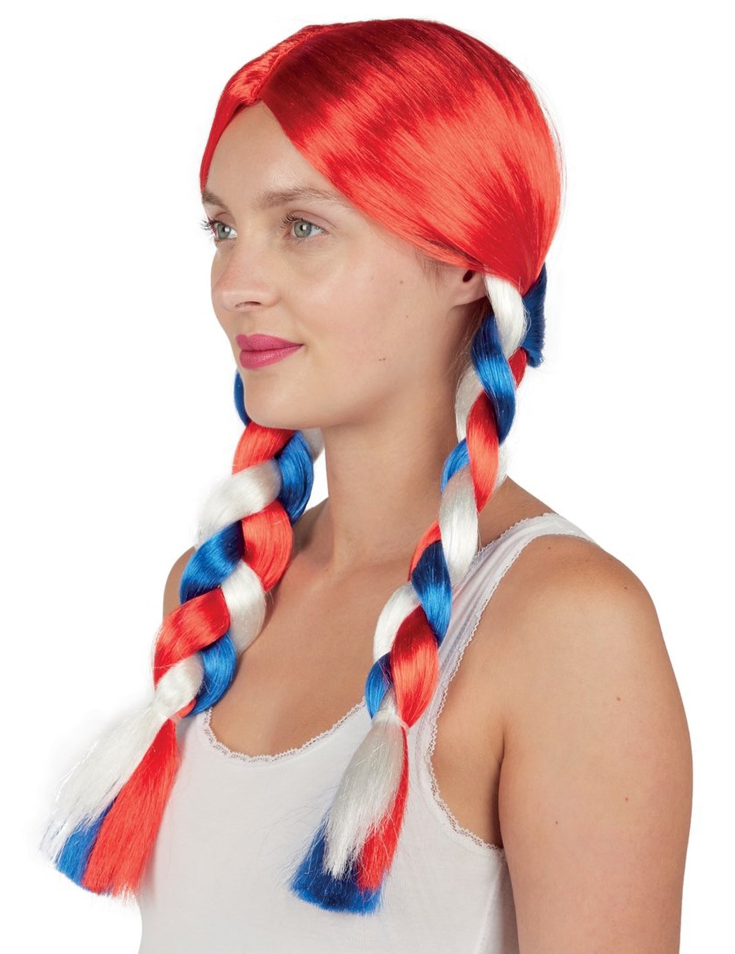 Синя, бяла, червена перука