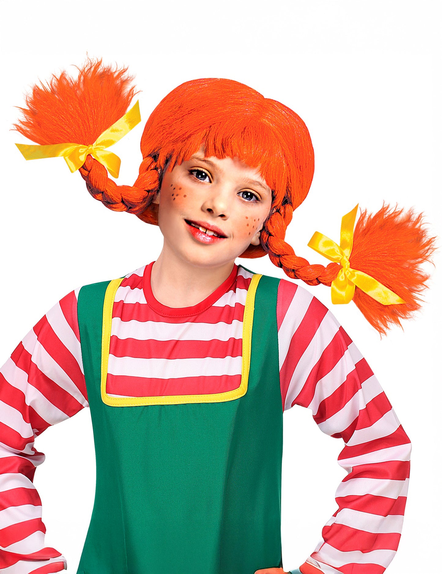 Червена плитка перука момиче