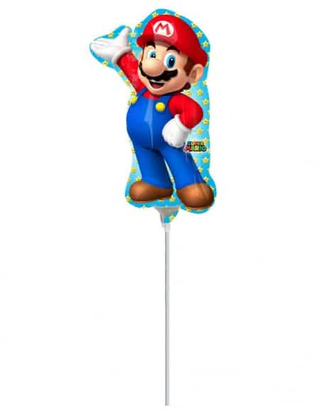 Алуминиев балон Super Mario за дете син на пластмасова пръчка