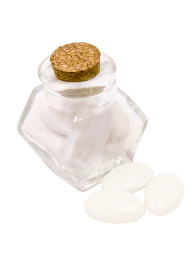 Малък стъклен буркан за мастило 5 cm с коркова запушалка