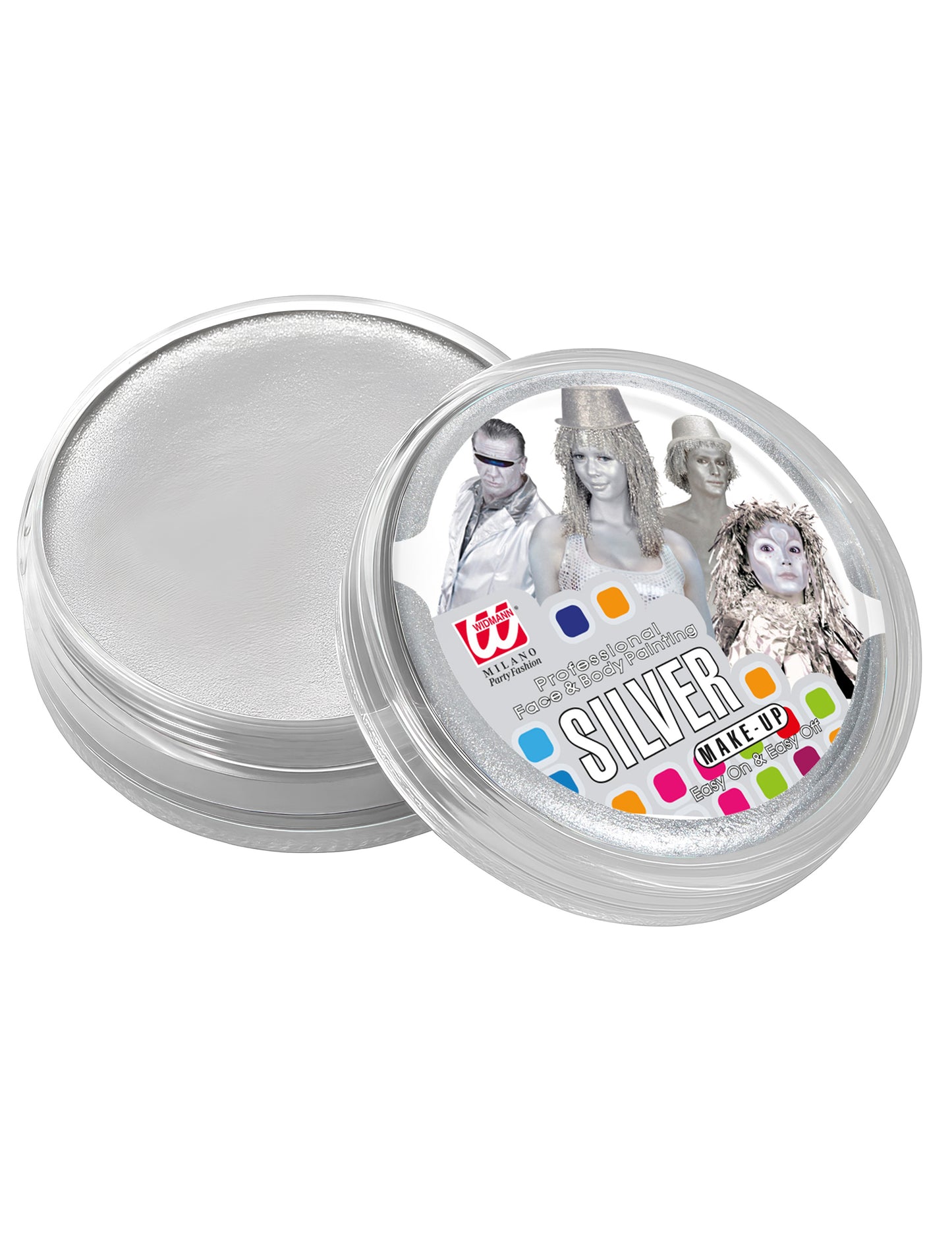 Професионална сребърна кутийка за грим 25 г