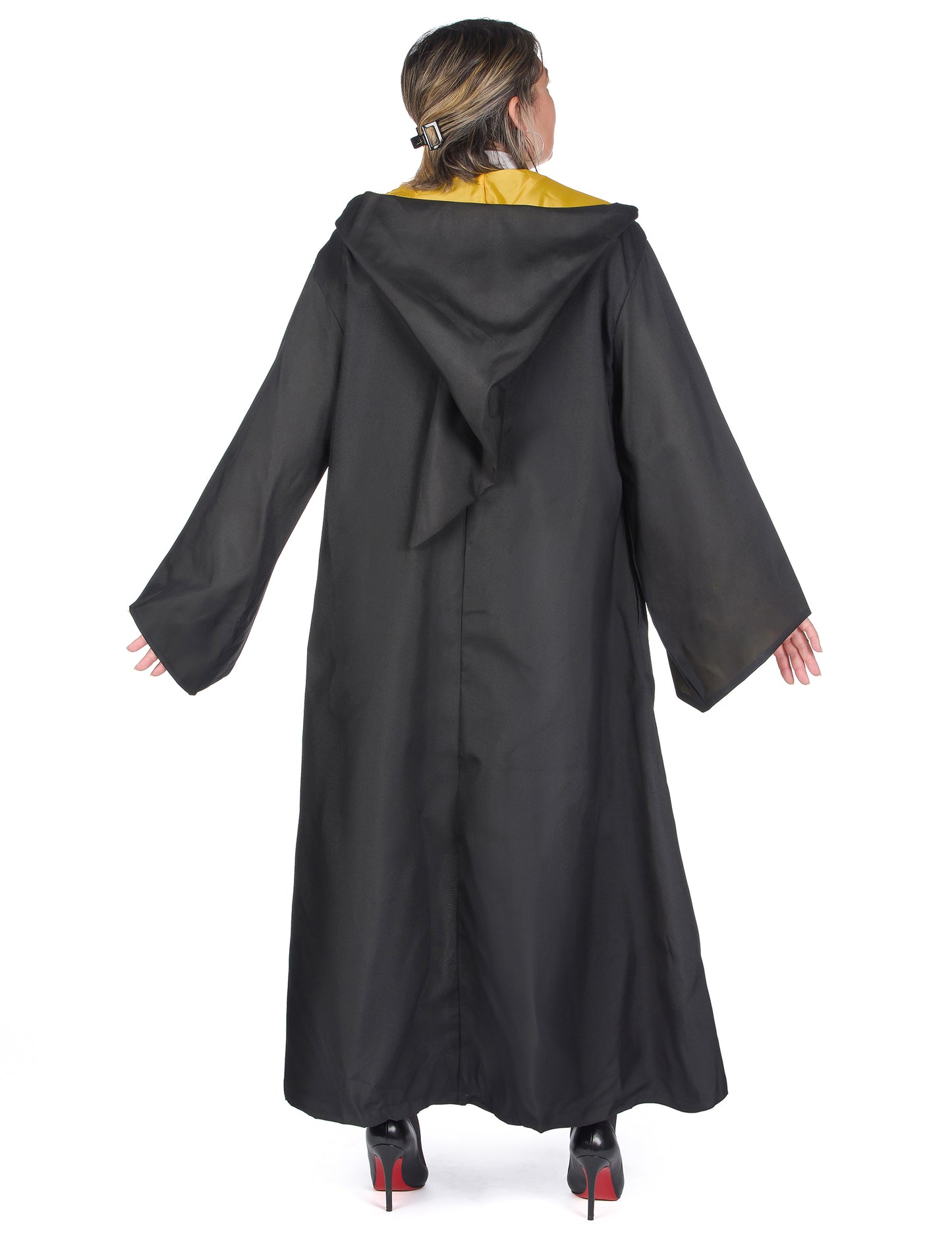 Vue de dos de la Réplique luxe robe de sorcier Poufsouffle