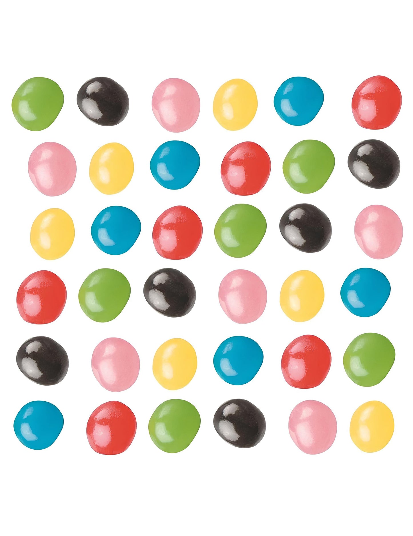 Детайл на многоцветните бонбони от пакета бонбони Dragibus Haribo за парти