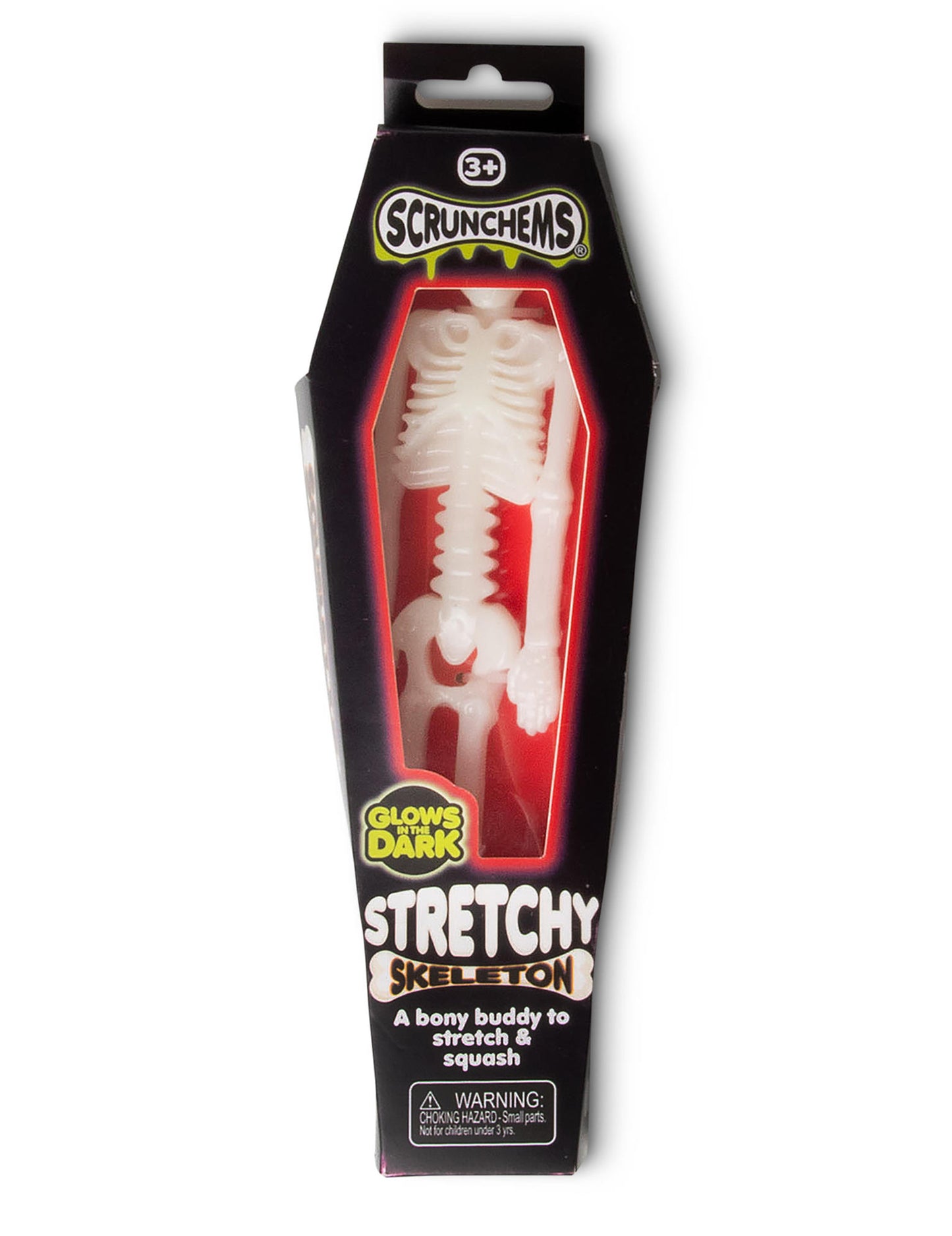 Светеща в тъмното еластична играчка скелет Scrunchems