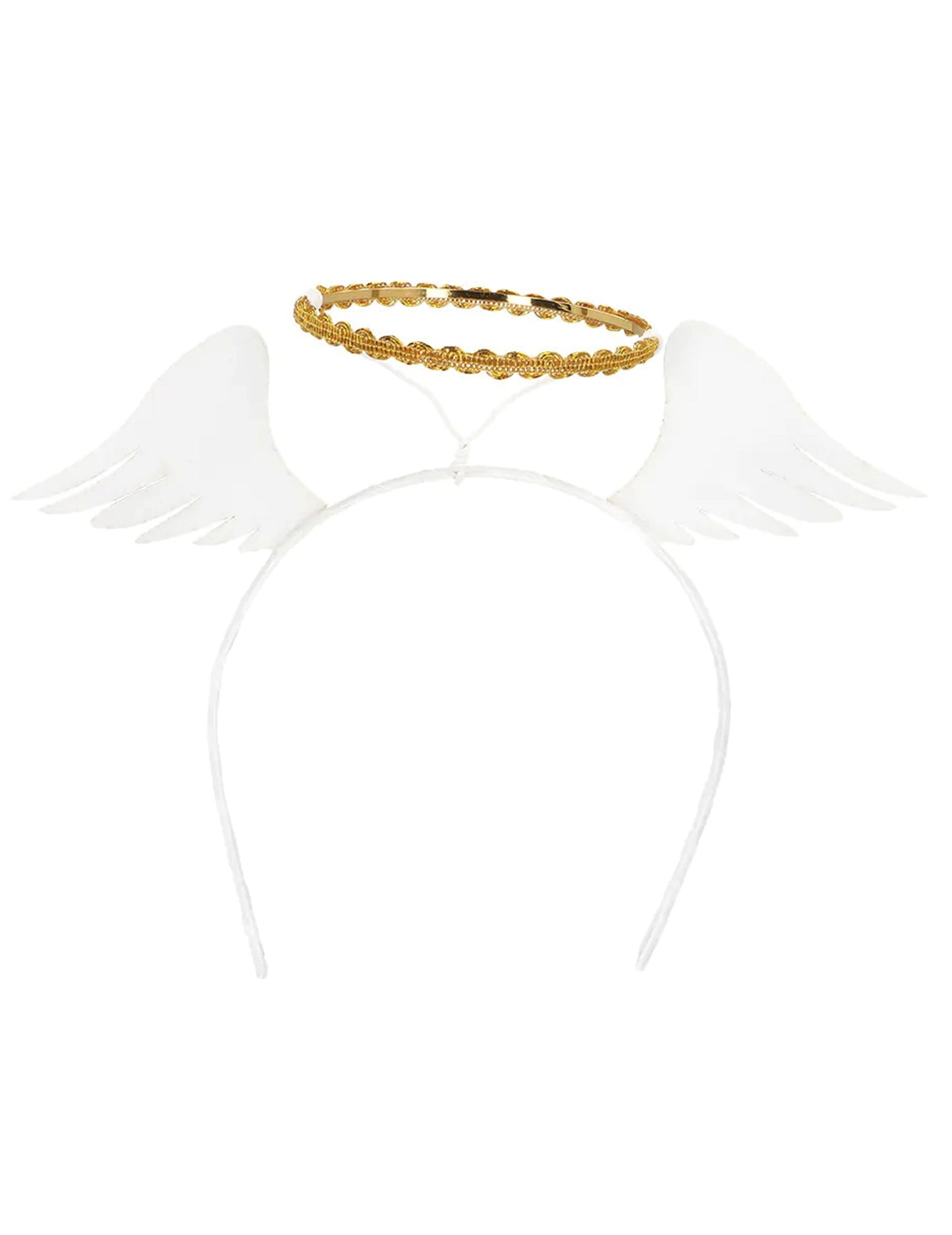 Възрастни златни ангелски крила и хало