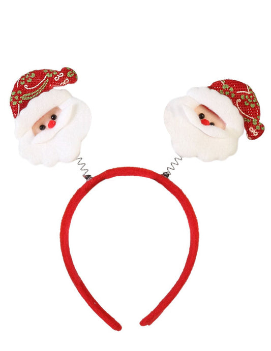 Vue de face du serre-tête humoristique Père Noël