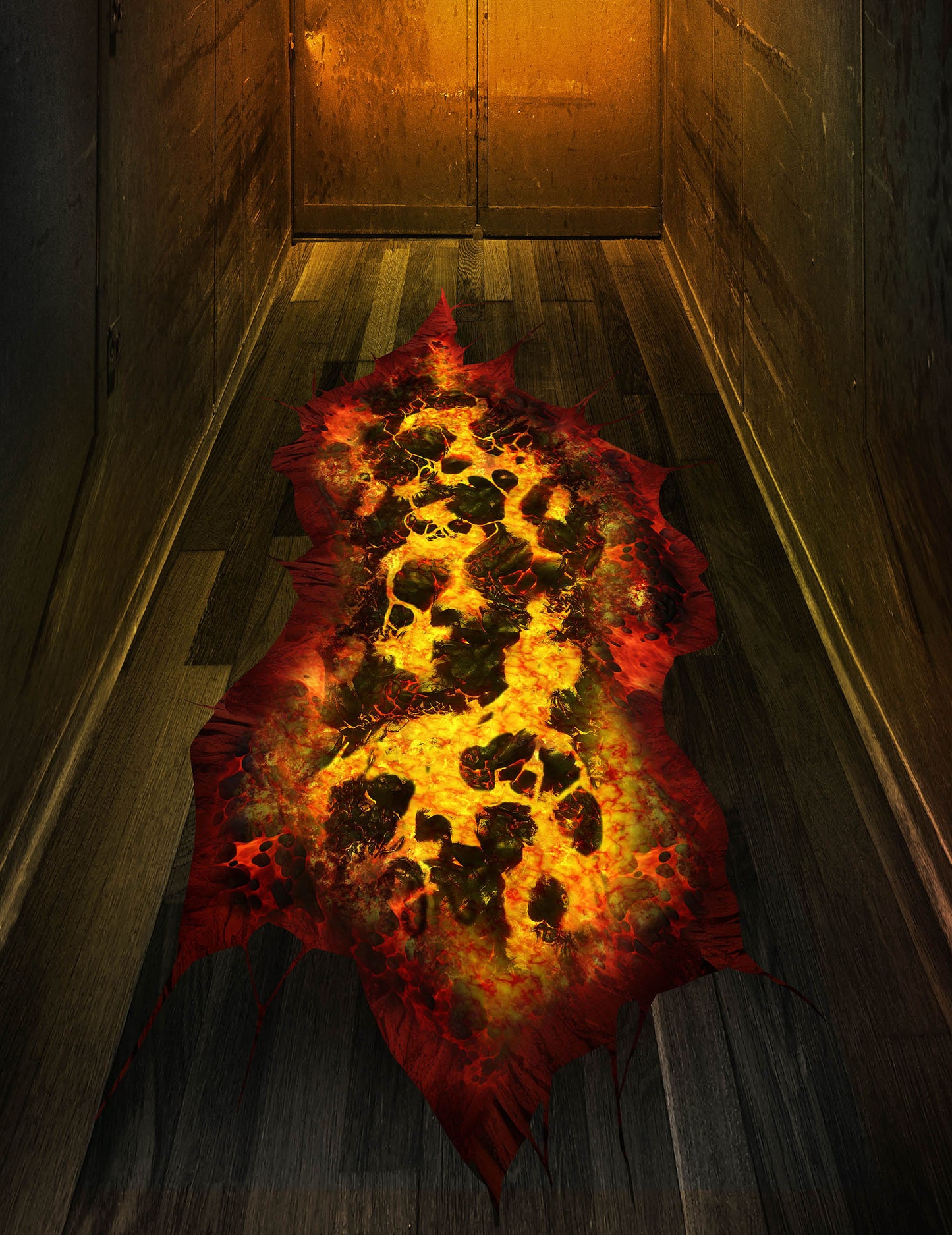 Стикер за пода от разтопена лава 30 х 90 см