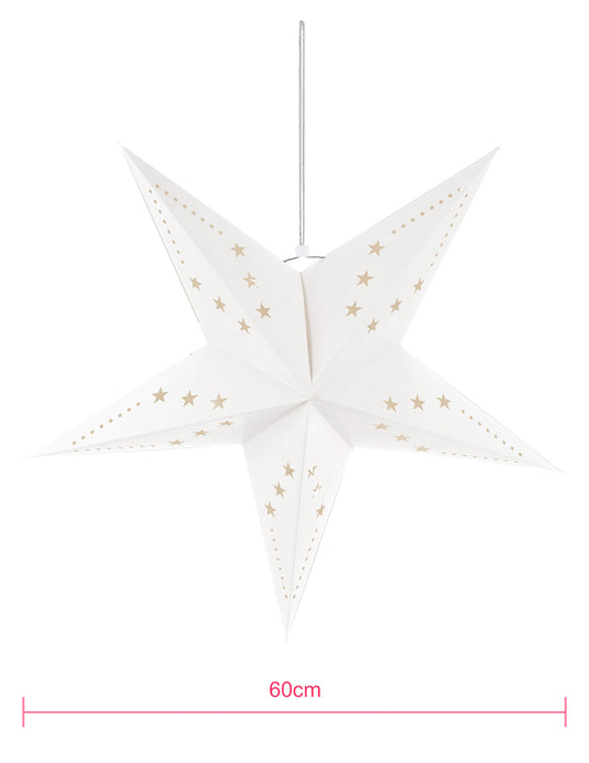 Vue de face de la suspension étoile pour décoration de fête