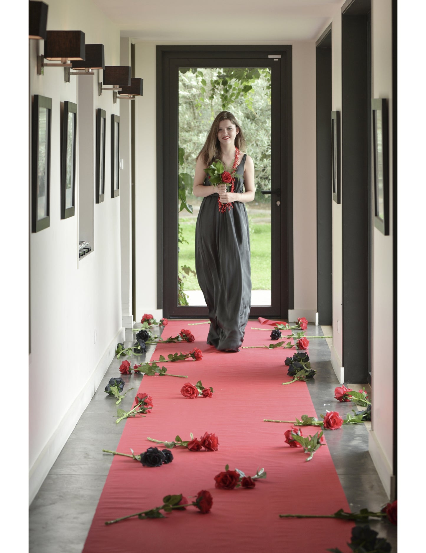 Гигантски розов килим 15 х 1 м за сватбена церемония