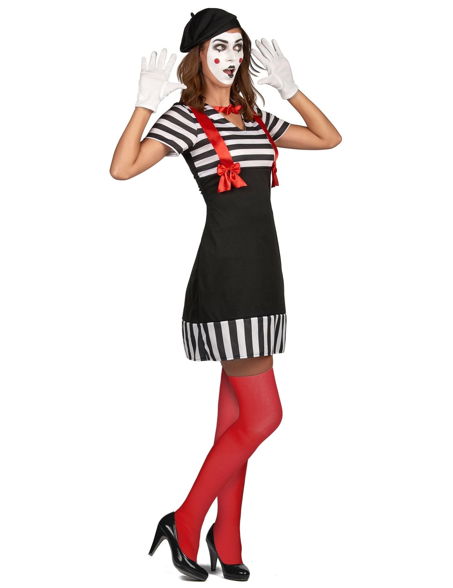 Déguisement de couple mime noir et blanc adulte