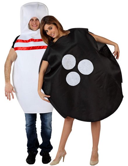 Déguisement de couple quille et boule de bowling