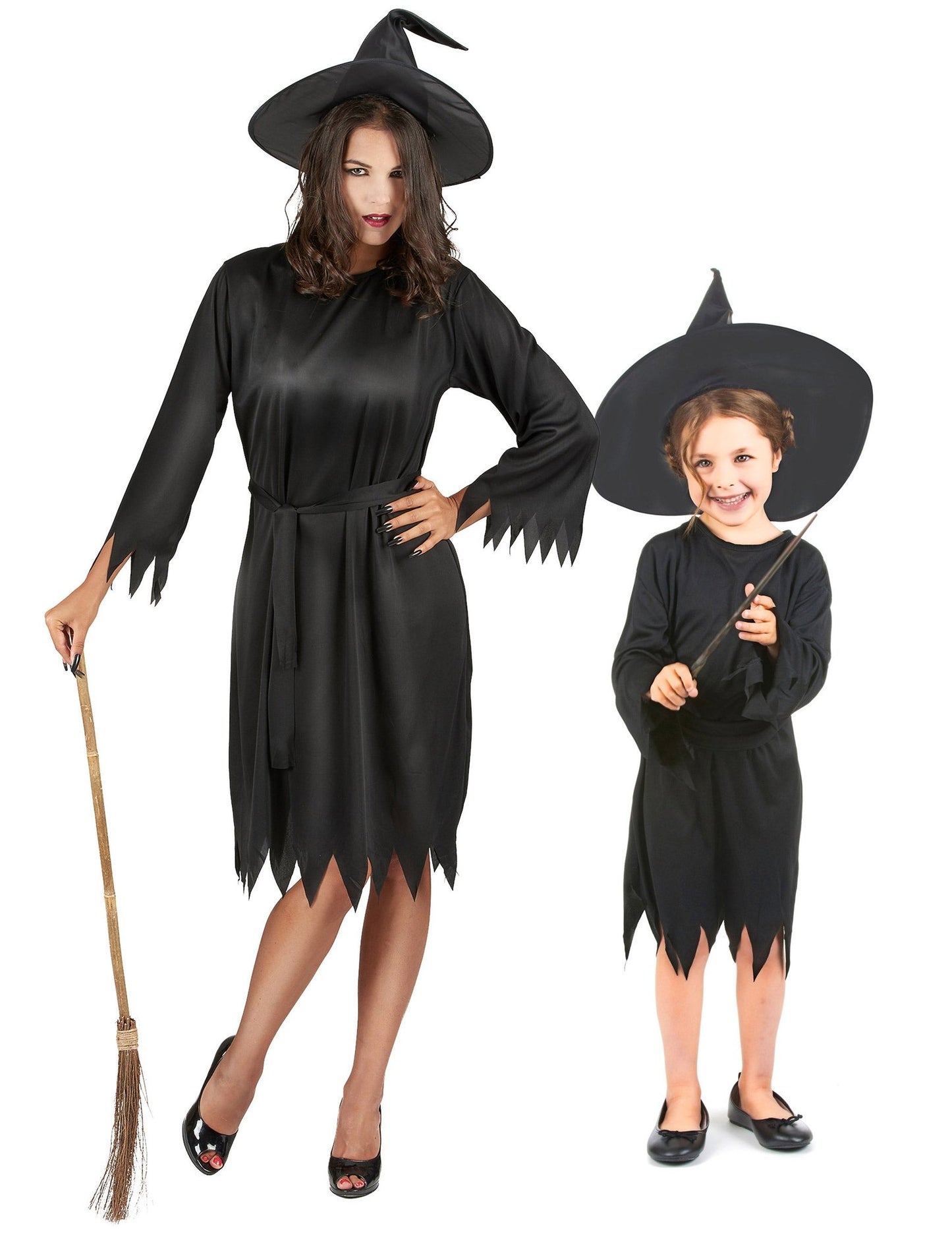 Déguisement de couple sorcière Halloween mère-fille