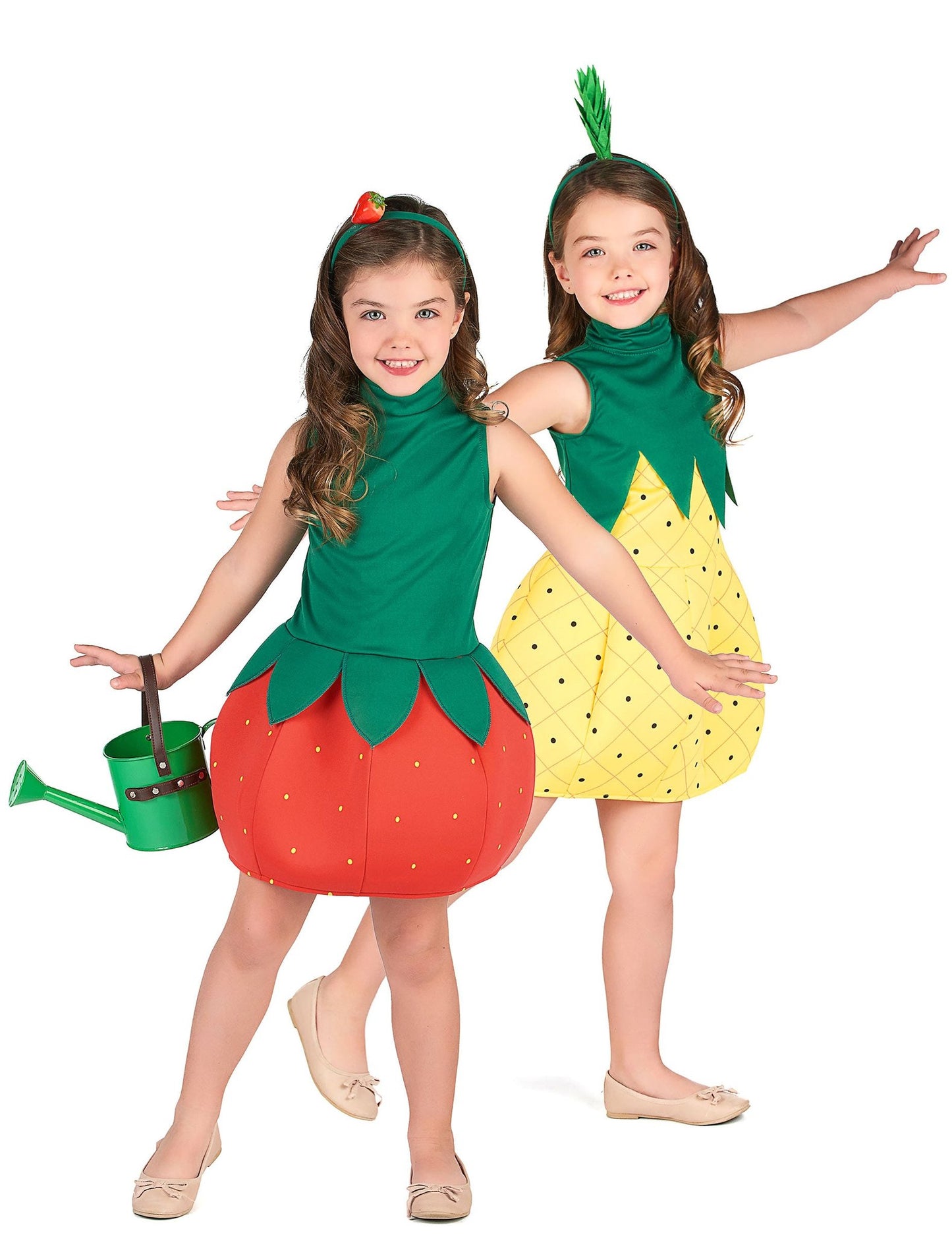 Déguisement de couple fruits fraise et ananas filles