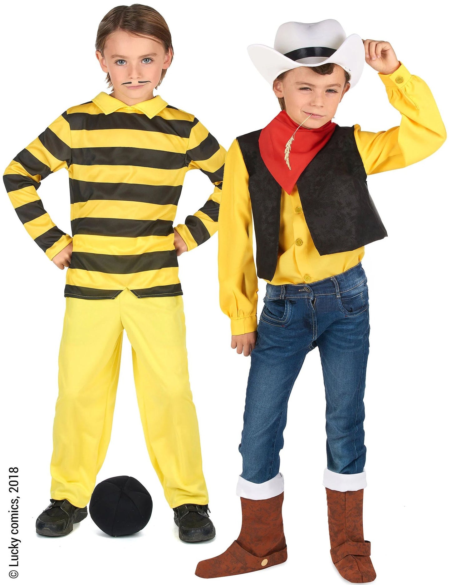 Déguisement de couple Dalton et Lucky Luke™ enfants