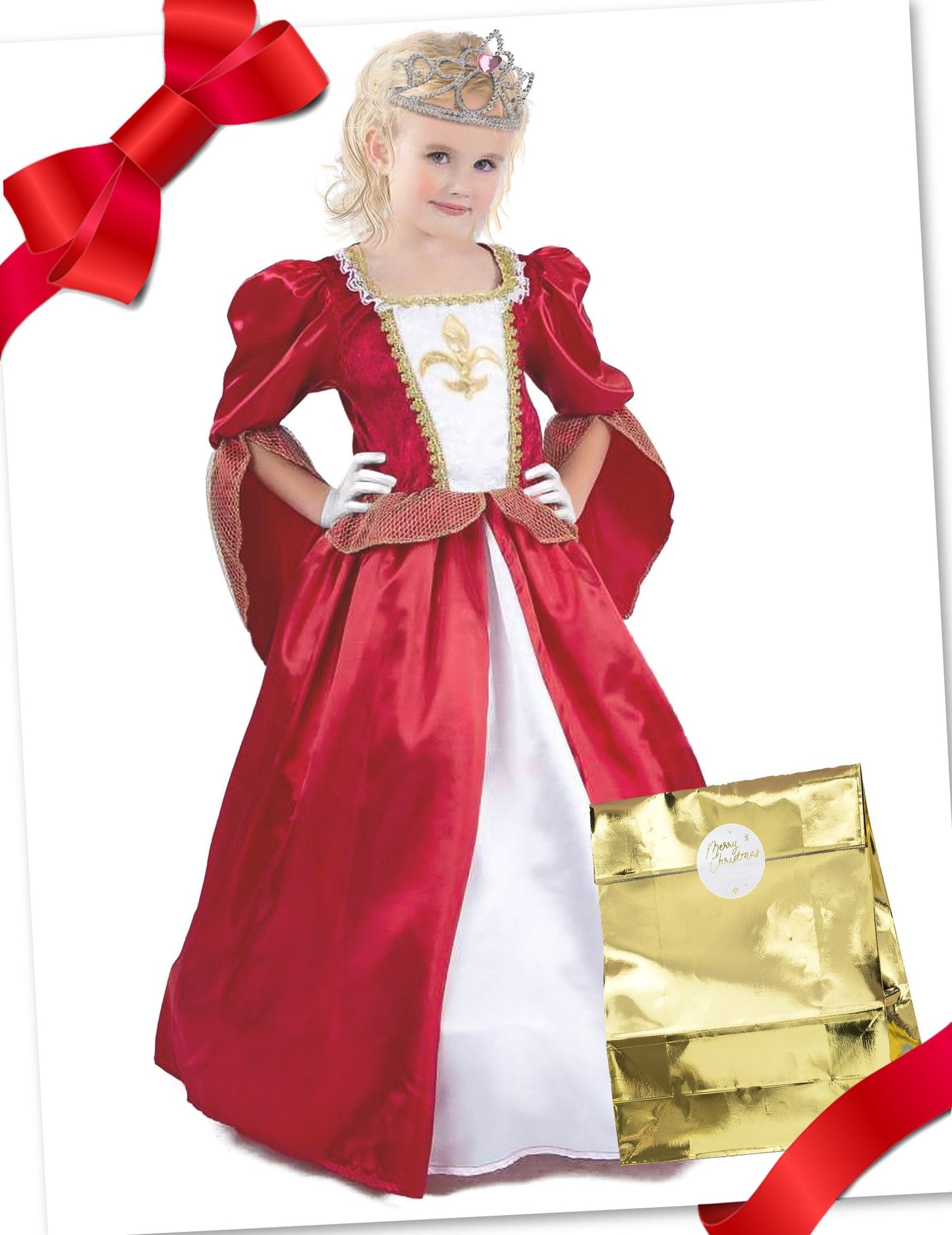 Coffret cadeau déguisement princesse médiévale avec accessoires fille