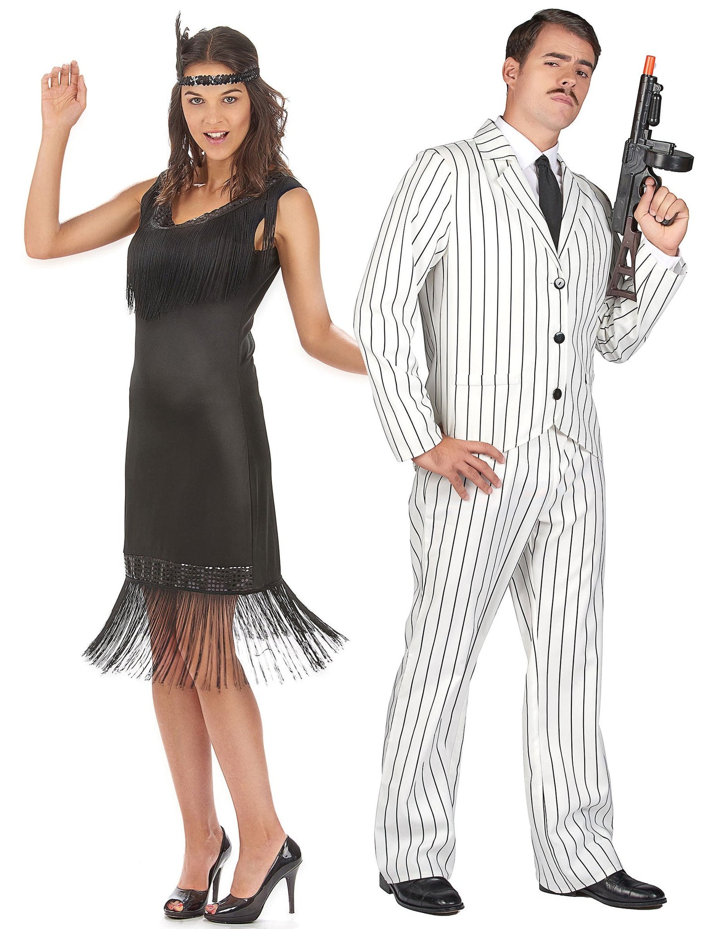 Déguisement de couple gangster et charleston adulte