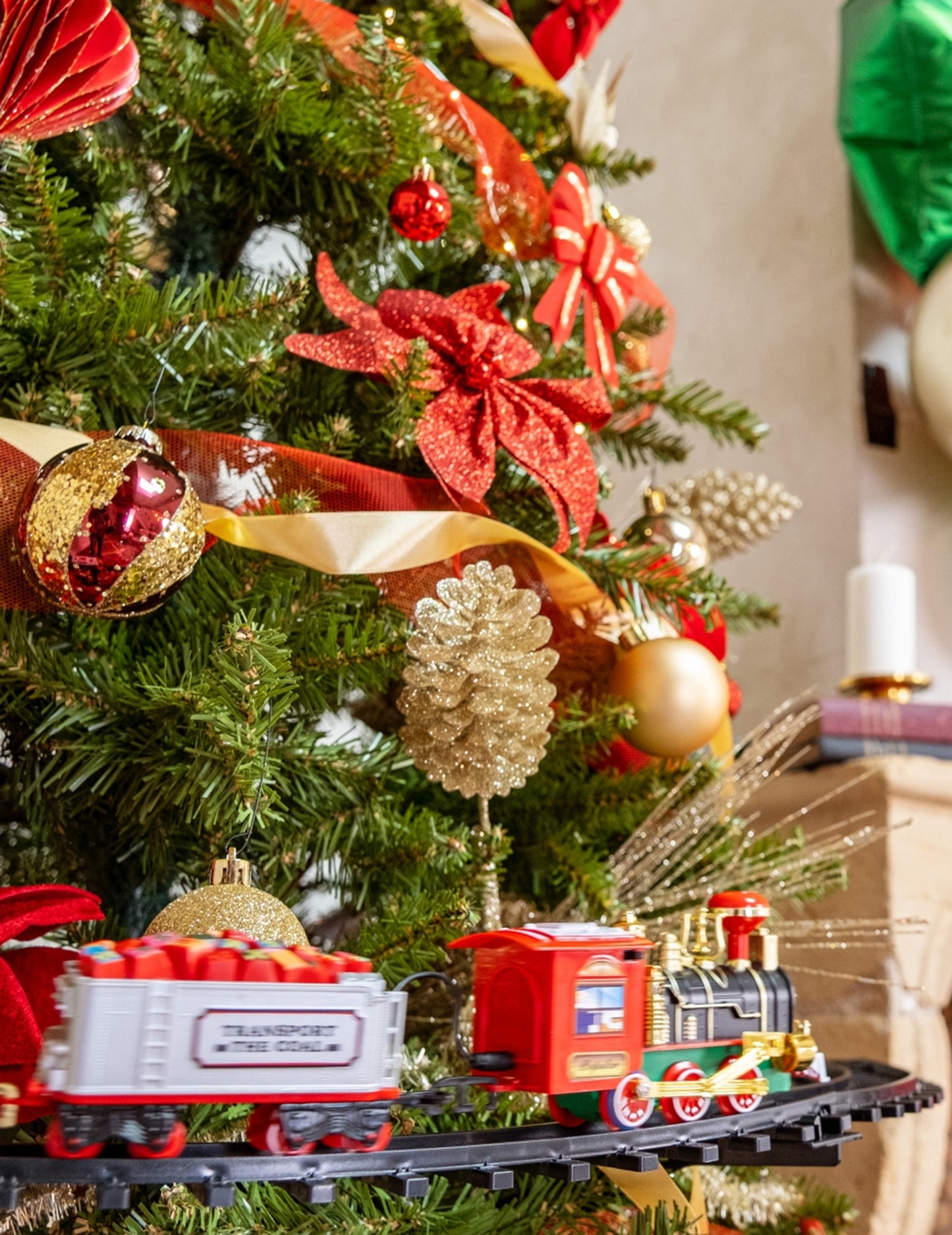 Коледен влак за дърво 23 парчета