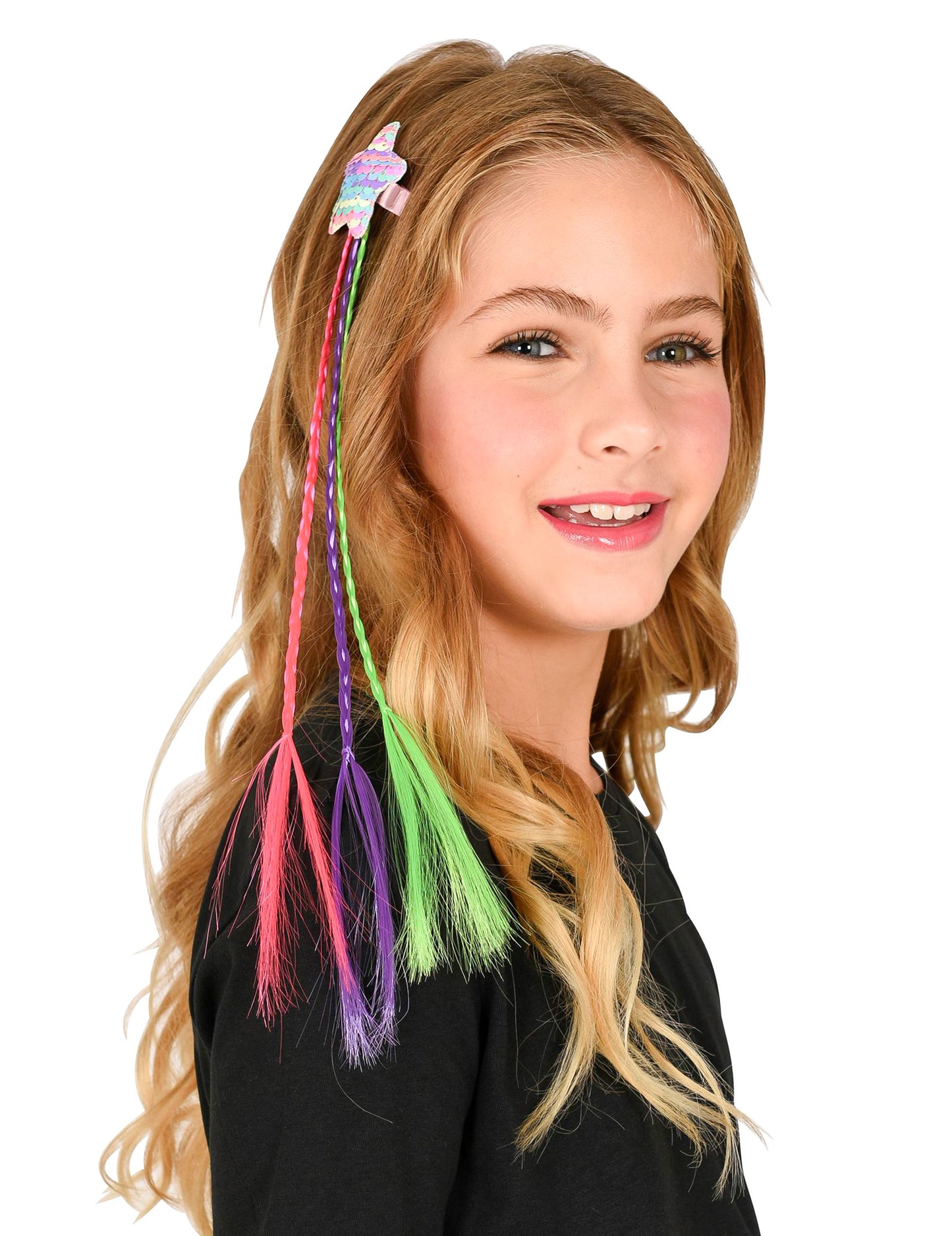 Многоцветни плитки с звезда за пайети за коса