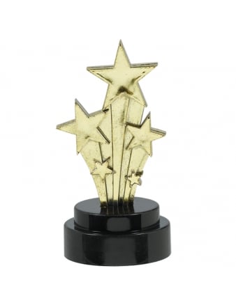 Статуетка падащи звезди Hollywood за златна парти на черен постамент