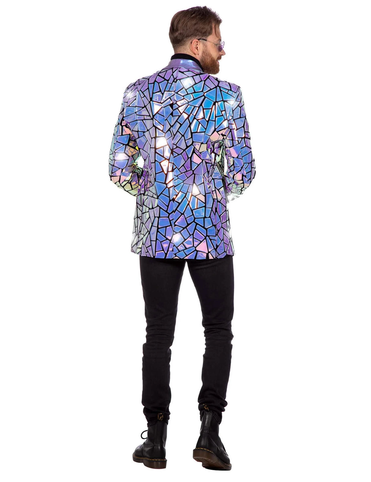 Veste à facettes holographiques luxe homme
