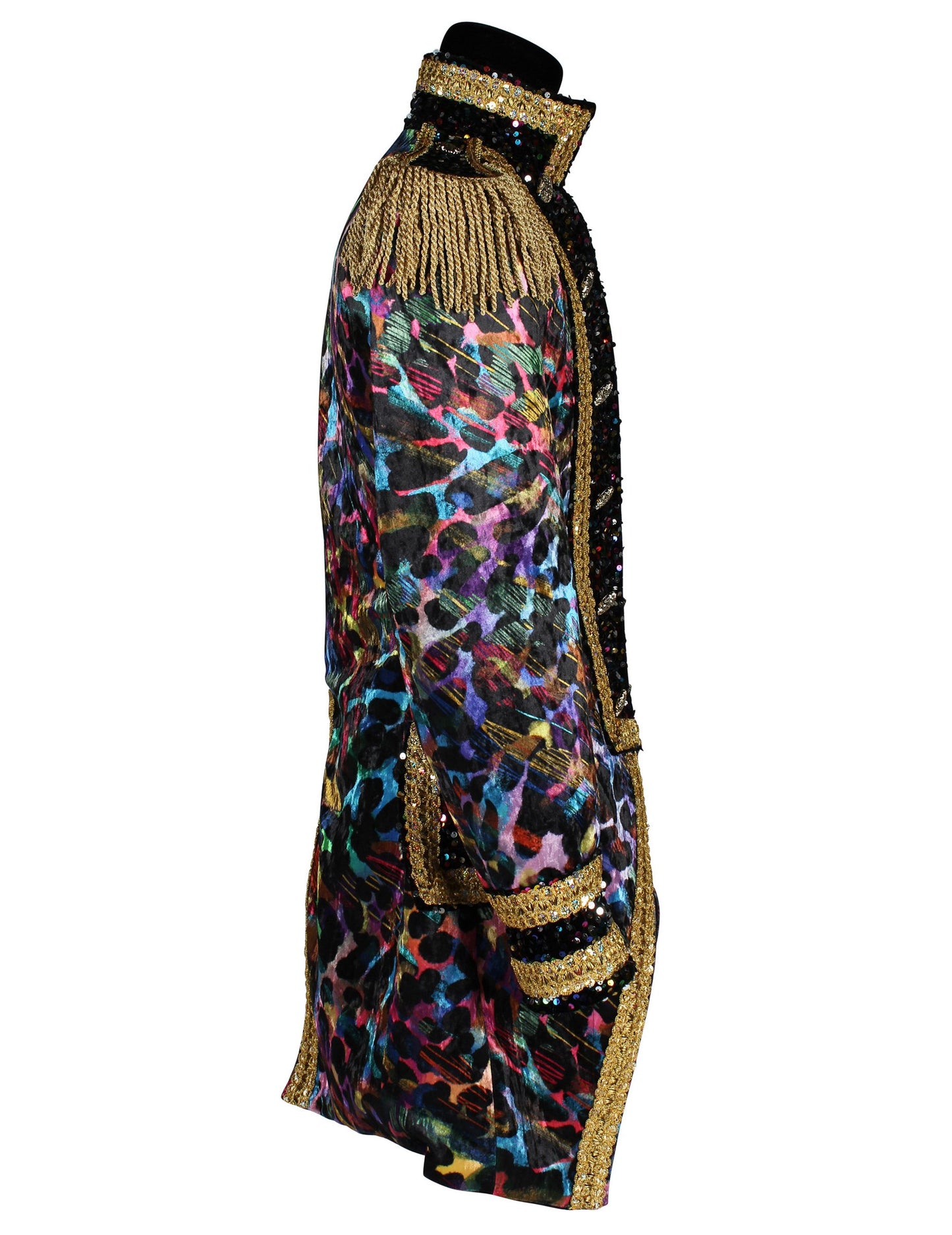 Луксозно мъжко карнавално яке в неонови цветове