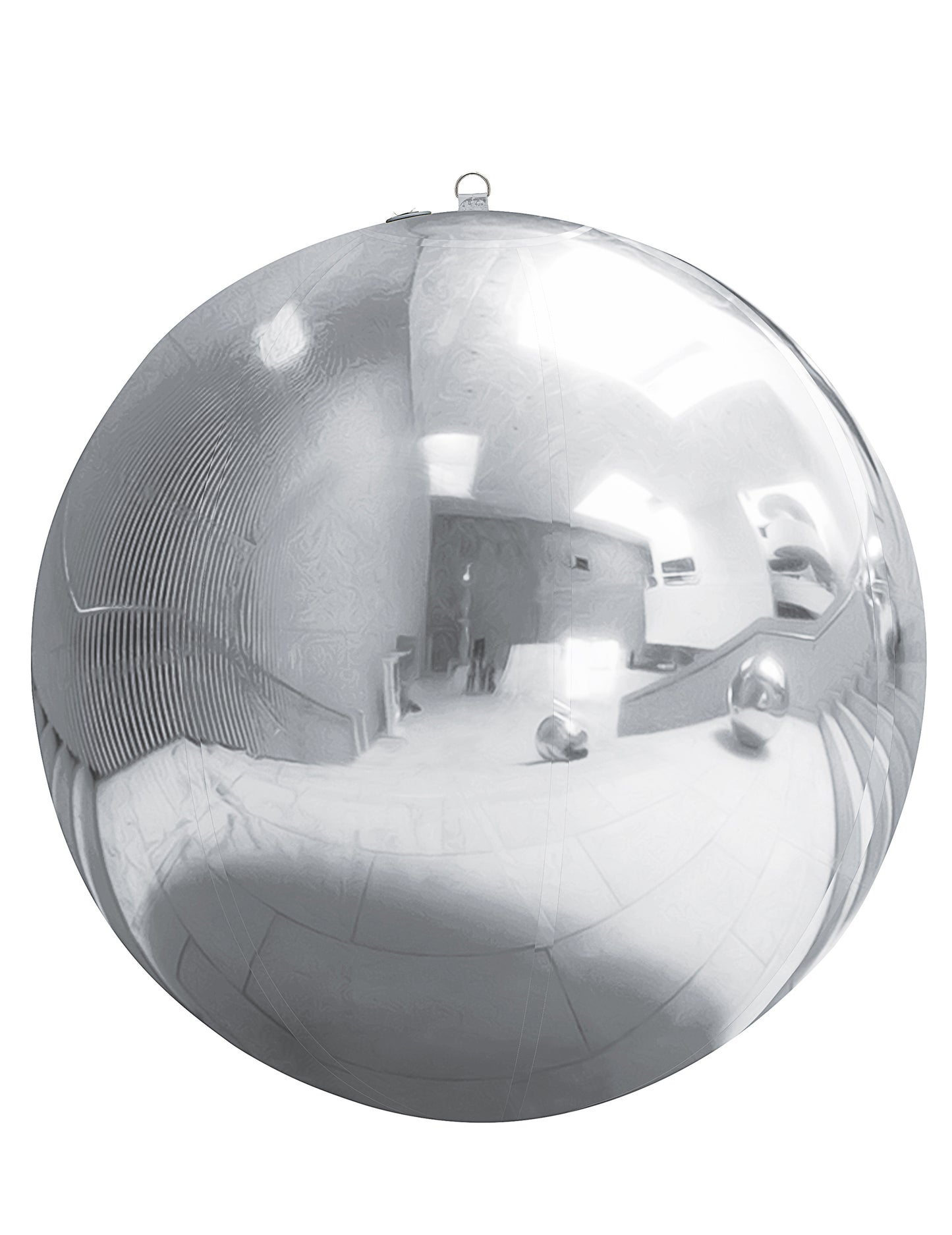 Сребриста надуваема огледална топка 120 cm 
