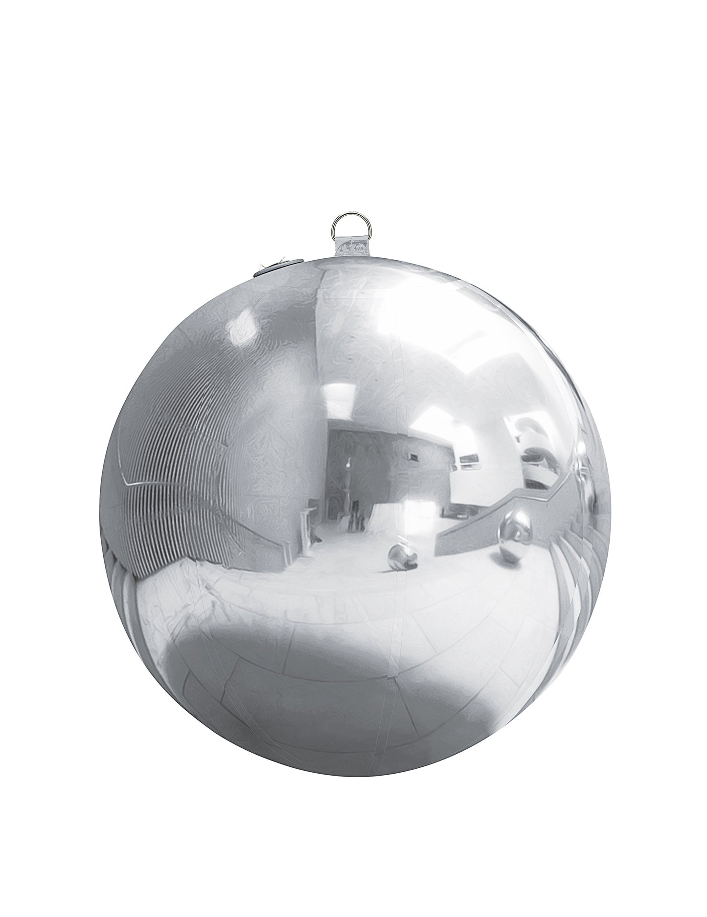 Сребриста надуваема огледална топка 60 cm 