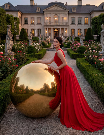 Златна надуваема огледална топка 120 cm 