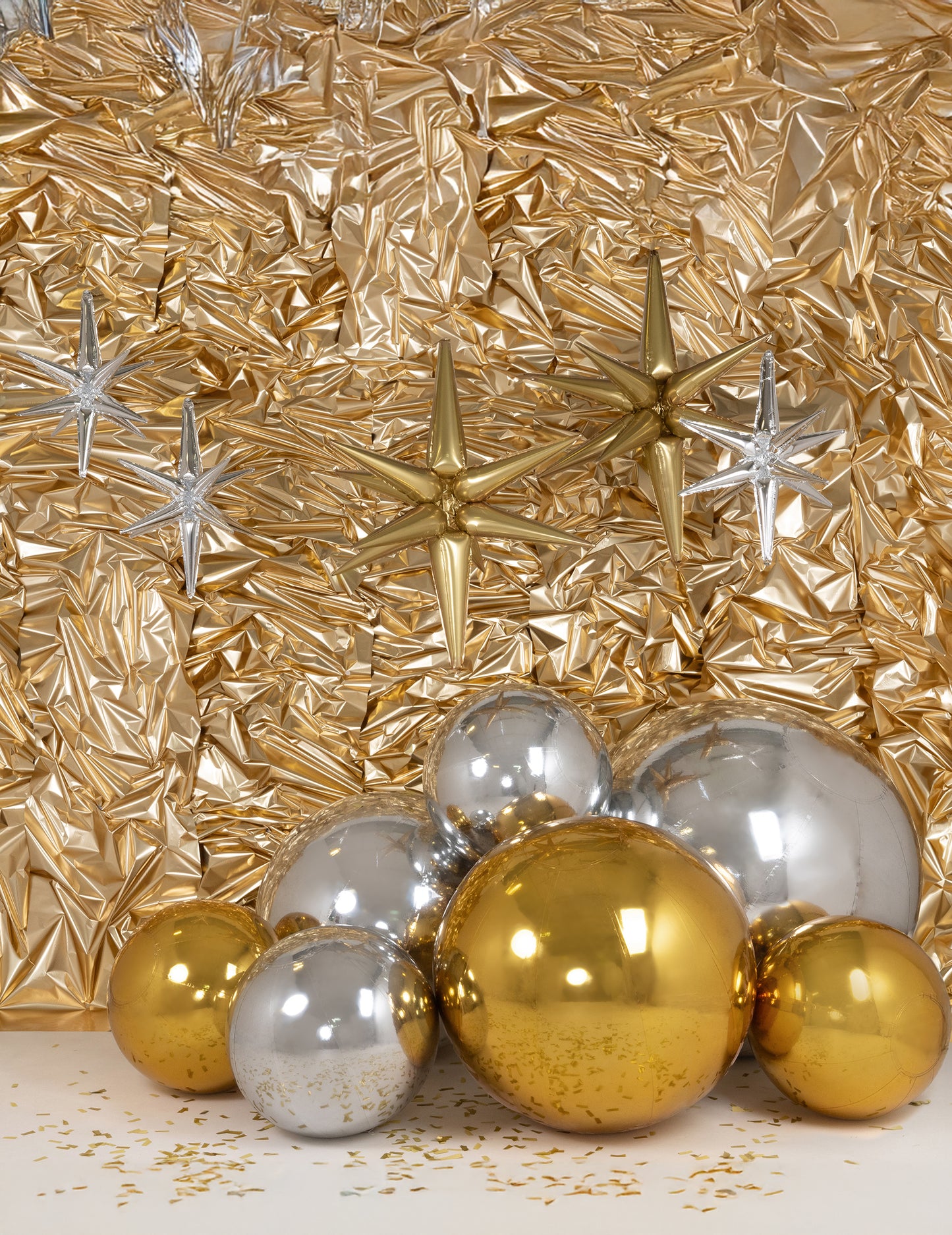 Златна надуваема огледална топка 90 cm 