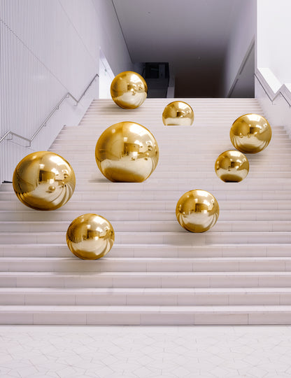 Златна надуваема огледална топка 90 cm 