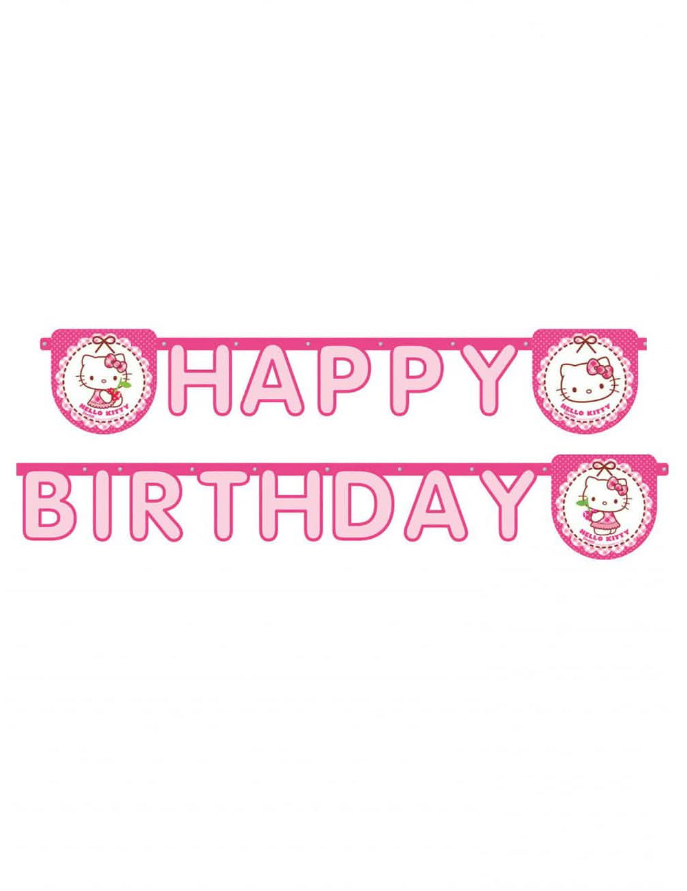 Guirlande Happy Birthday Hello Kitty pour enfant rose