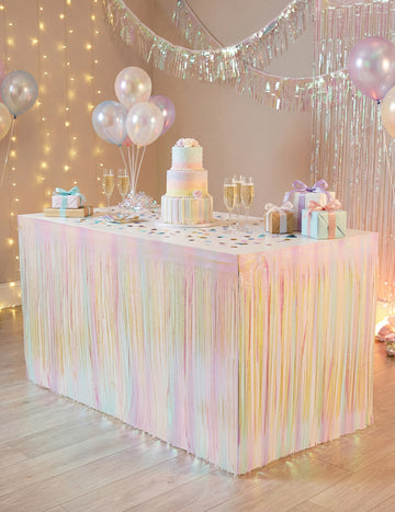 Пола за маса с ирисцентни ресни 300 x 80 cm 