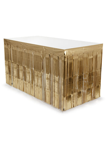 Златна реснирана покривка за маса 300 x 80 cm 