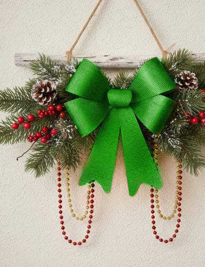 Лъскава зелена панделка 36 x 51 cm 