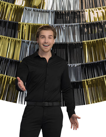 1 фон 6 гирлянди с метални ресни 150 x 26 cm 