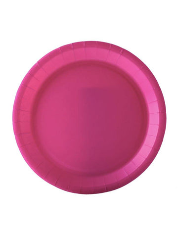 10 хартиени чинии в цвят фуксия 22 cm без пластмаса