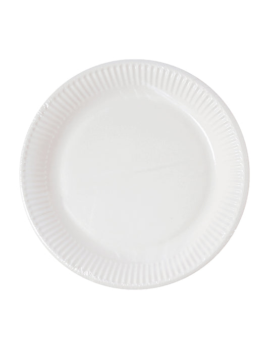 Assiettes en carton home compostable pour fête blanches