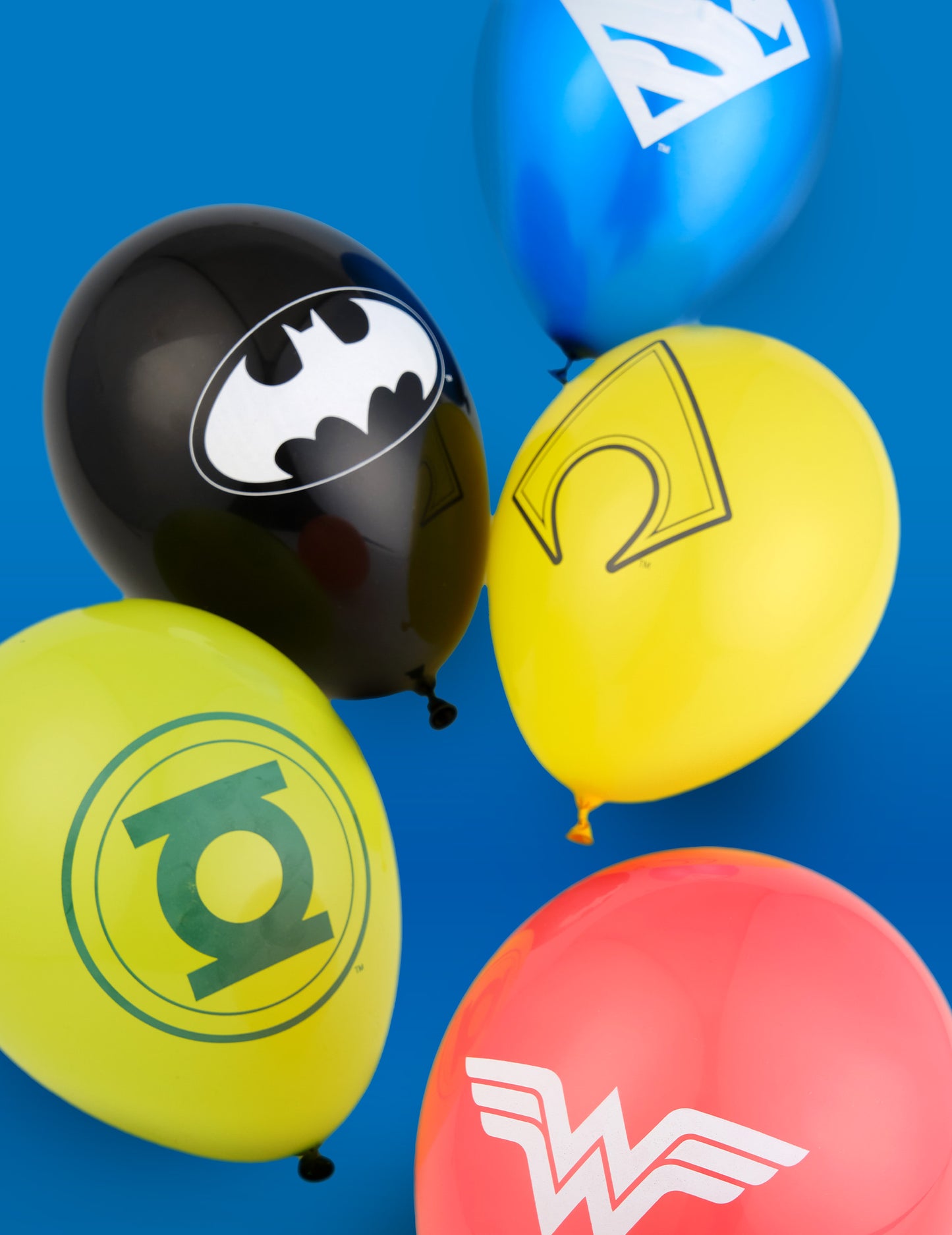 Aperçu des différents logos des ballons latex Justice League