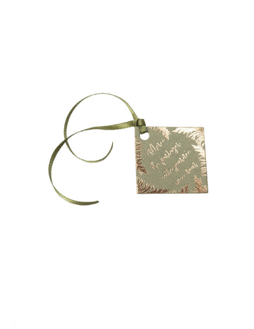 10 етикета за благодарност от каки пампас хартия и сатенена панделка за сватба