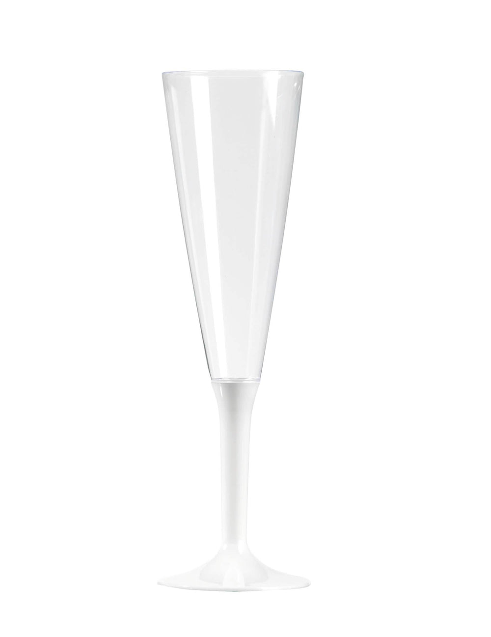 Flûte à champagne pour fête avec pied blanc 150 ml