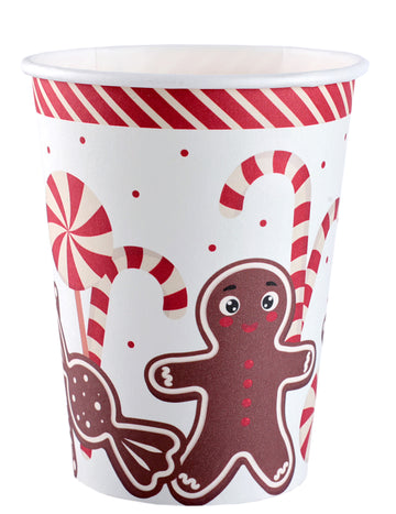 10 картонени чаши с коледни лакомства, 27 cl