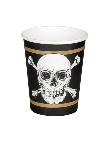 10 пиратски картонени чаши Jolly Roger 21 Cl