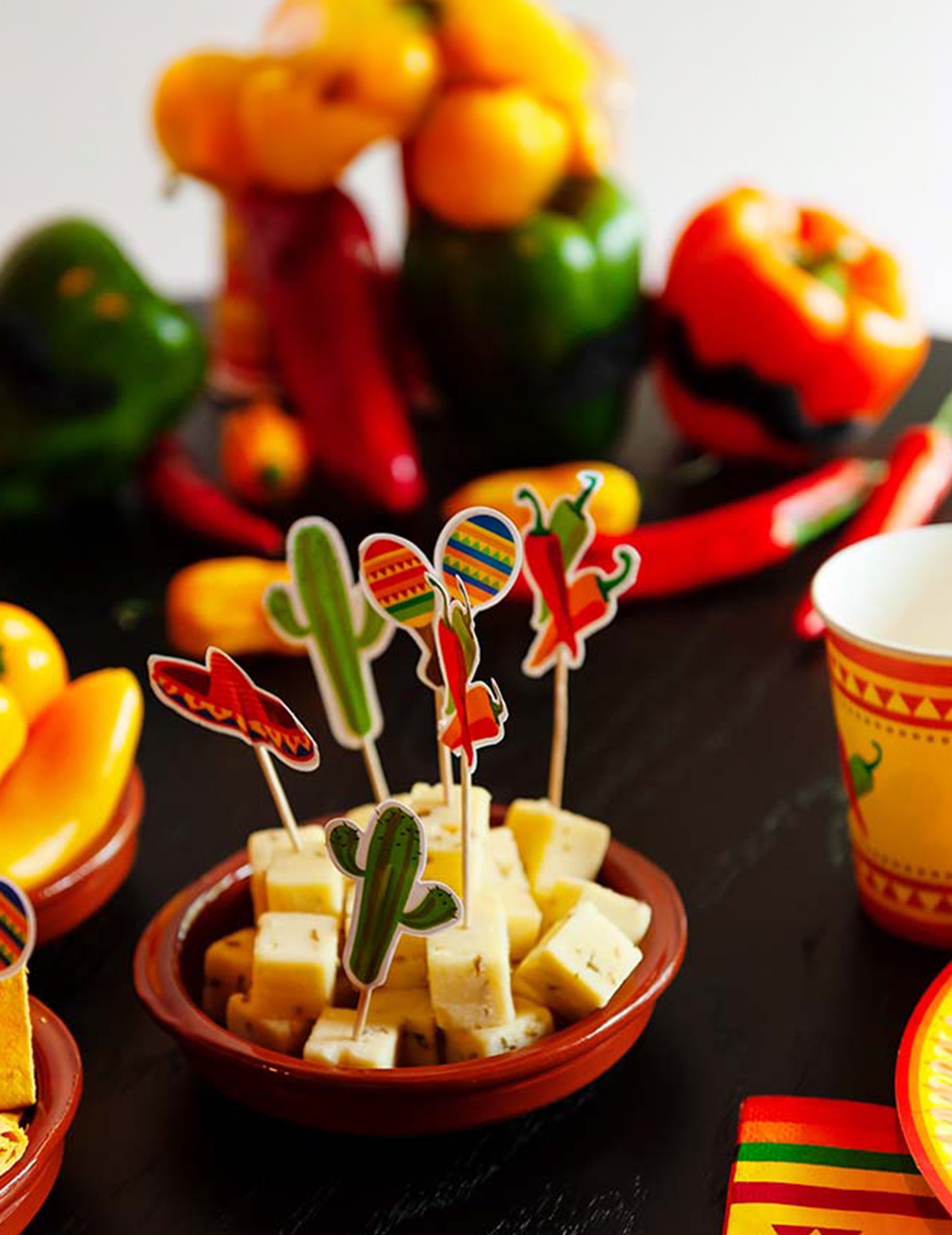 Détail des pics apéritifs du gobelet mexicain