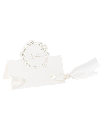 10 хартиени картички за места за кръщене, 8 x 6,5 см cm златен флорален модел