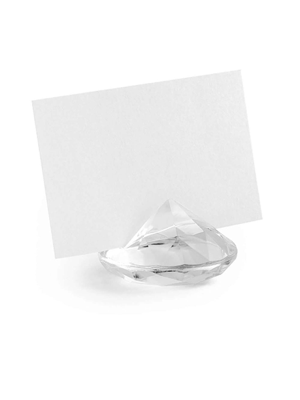 Marque-places diamant pour mariage transparent