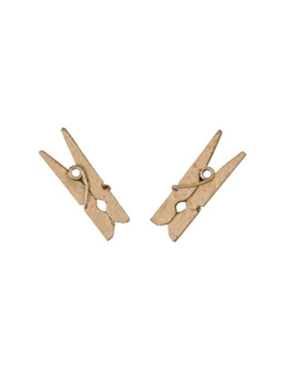 Mini pinces à linge en bois pour décoration rose gold