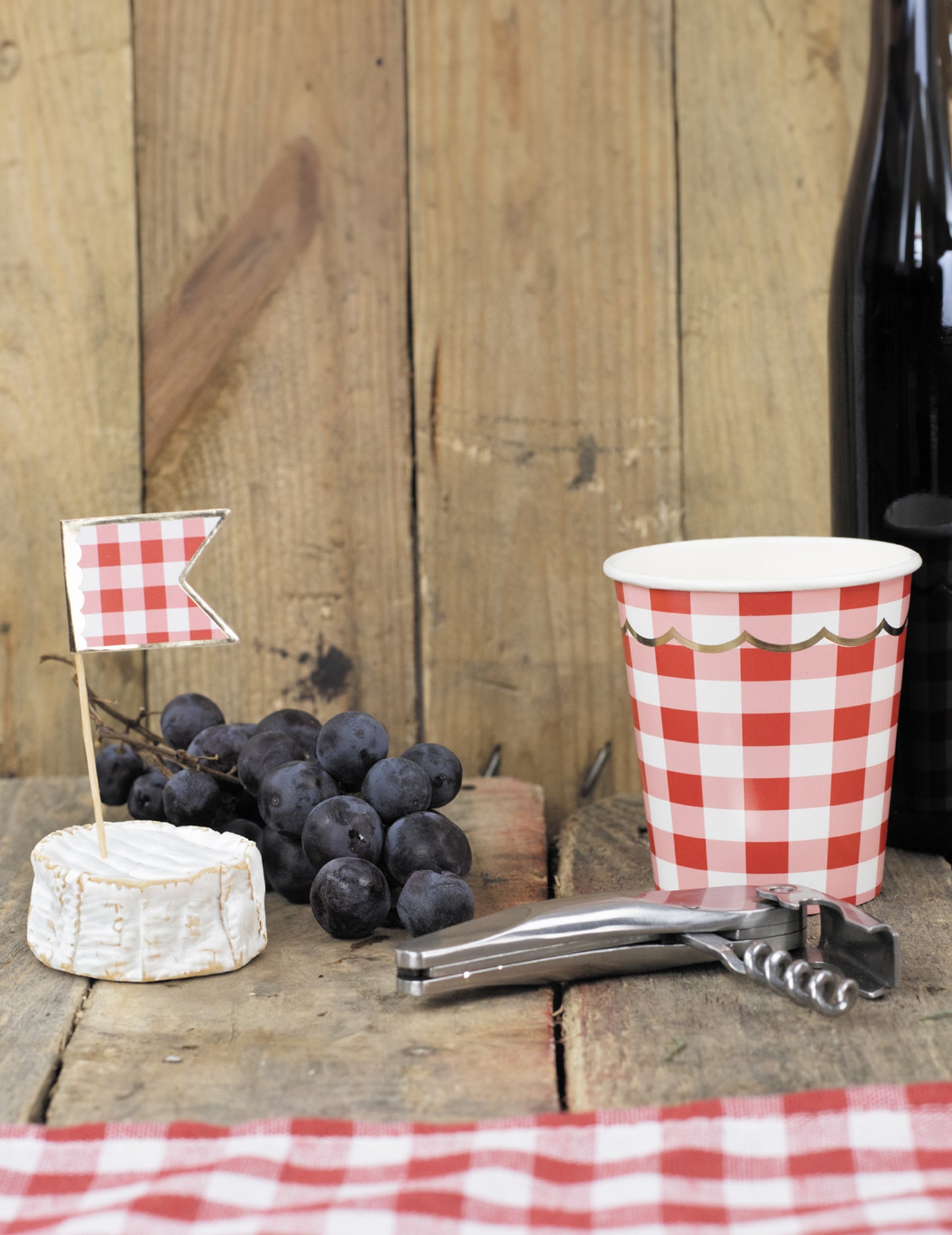 Mise en situation du pics à cocktail vichy pour fête