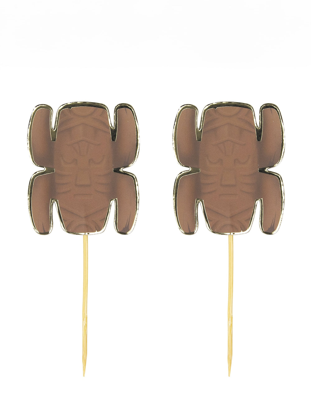 Pics en bois totem aventurier marron